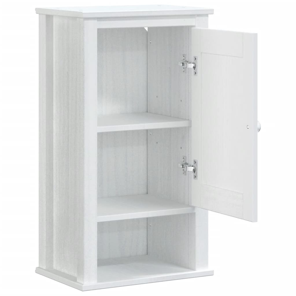 Badkamerkast Berg 40X27X71,5 Cm Massief Grenenhout Wit