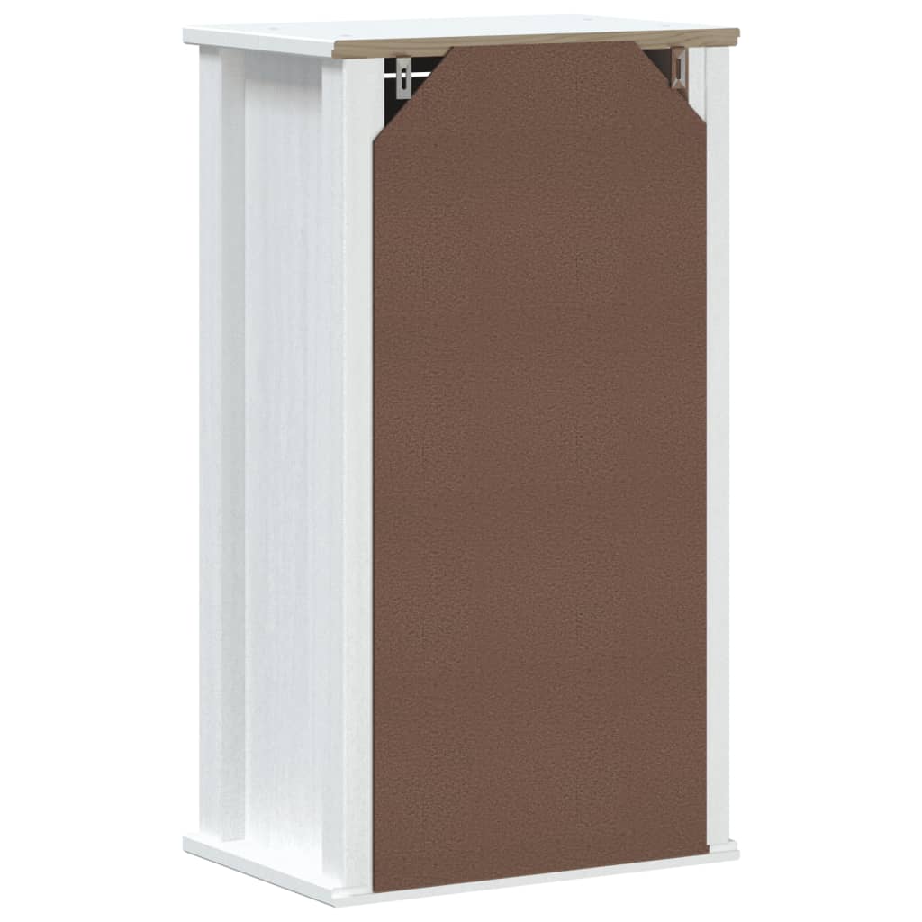Badkamerkast Berg 40X27X71,5 Cm Massief Grenenhout Wit