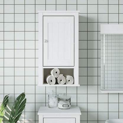 Badkamerkast Berg 40X27X71,5 Cm Massief Grenenhout Wit