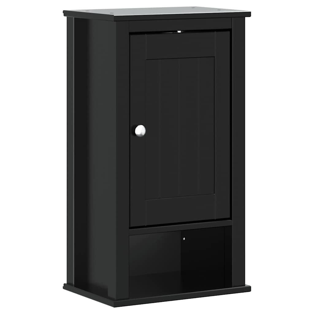 Badkamerkast BERG 40x27x71,5 cm massief grenenhout zwart