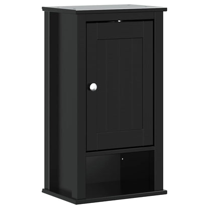 Badkamerkast BERG 40x27x71,5 cm massief grenenhout zwart