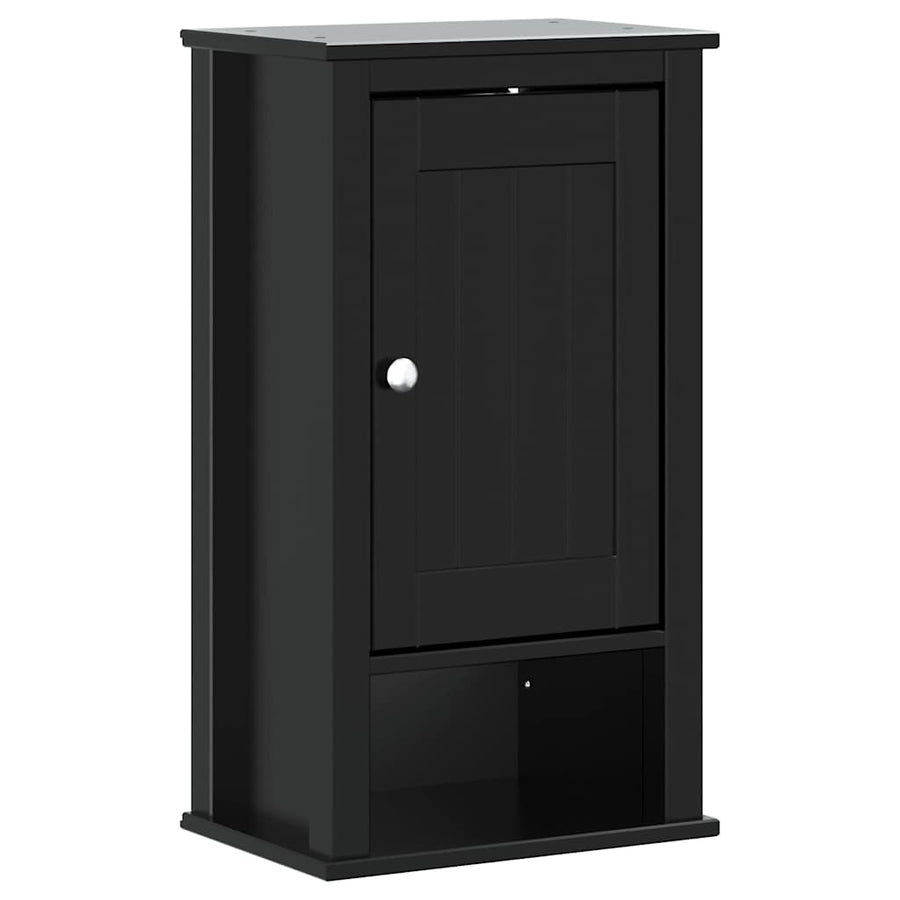 Badkamerkast BERG 40x27x71,5 cm massief grenenhout zwart