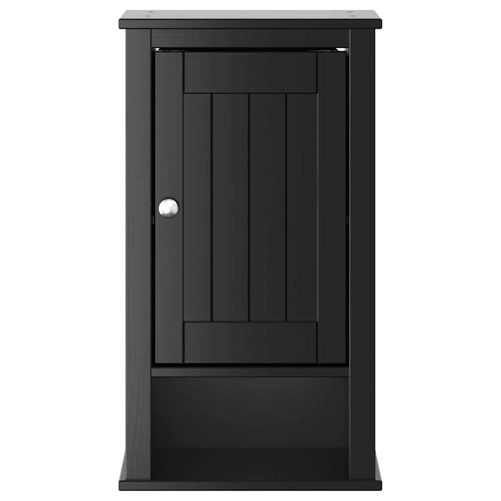 Badkamerkast BERG 40x27x71,5 cm massief grenenhout zwart