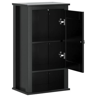 Badkamerkast BERG 40x27x71,5 cm massief grenenhout zwart