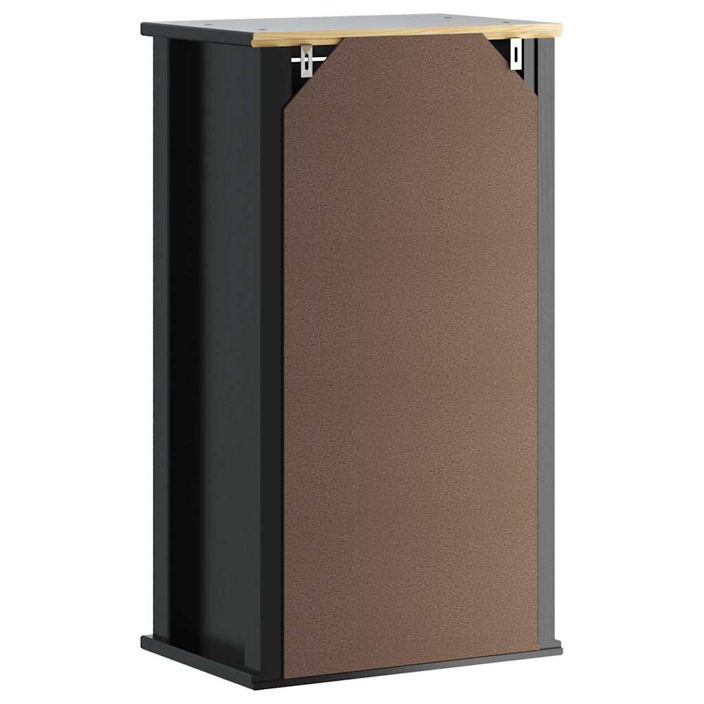 Badkamerkast BERG 40x27x71,5 cm massief grenenhout zwart
