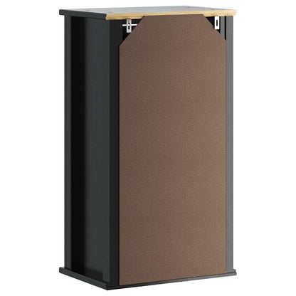 Badkamerkast BERG 40x27x71,5 cm massief grenenhout zwart