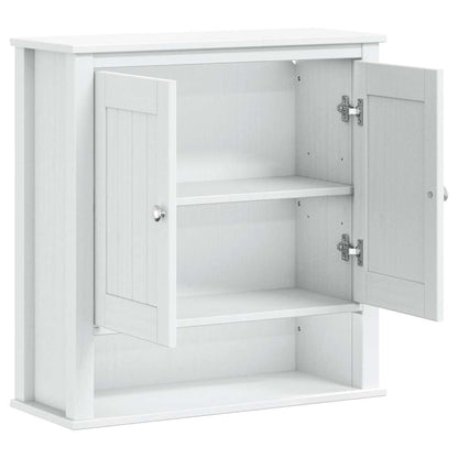 Badkamerkast BERG 69,5x27x71,5 cm massief grenenhout wit