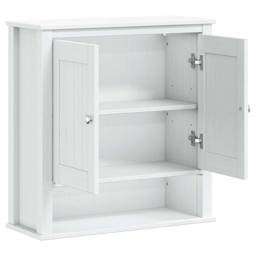 Badkamerkast BERG 69,5x27x71,5 cm massief grenenhout wit