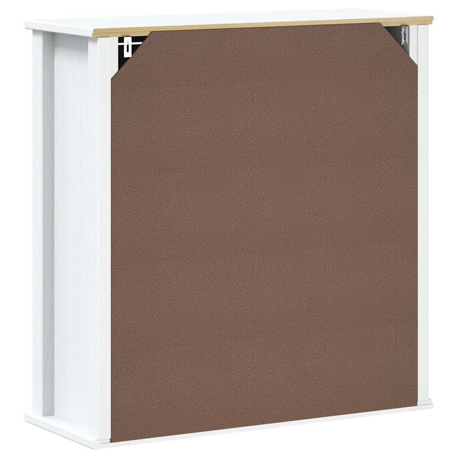 Badkamerkast BERG 69,5x27x71,5 cm massief grenenhout wit