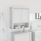 Badkamerkast massief grenenhout wit 69,5x27x71,5 cm