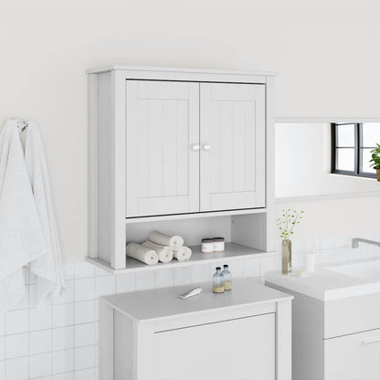 Badkamerkast BERG 69,5x27x71,5 cm massief grenenhout wit