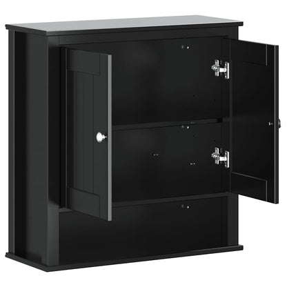 Badkamerkast Berg 69,5X27X71,5 Cm Massief Grenenhout Zwart 69.5 x 27 x 71.5 cm