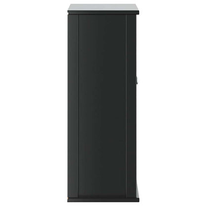 Badkamerkast Berg 69,5X27X71,5 Cm Massief Grenenhout Zwart 69.5 x 27 x 71.5 cm