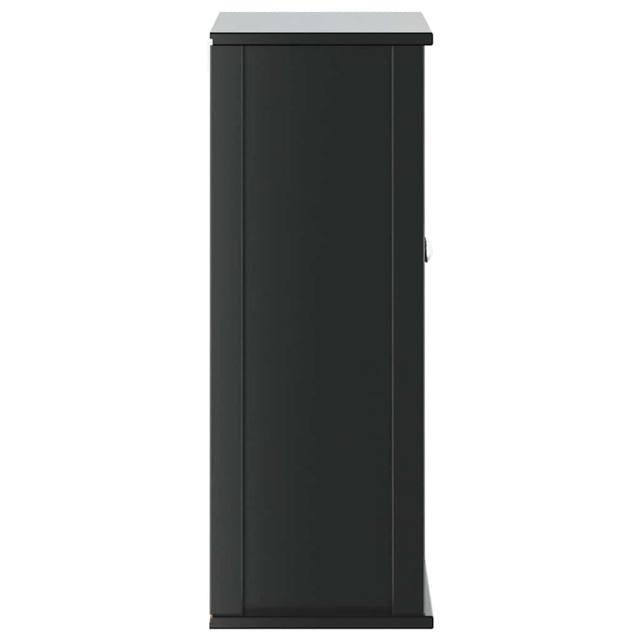 Badkamerkast Berg 69,5X27X71,5 Cm Massief Grenenhout Zwart 69.5 x 27 x 71.5 cm