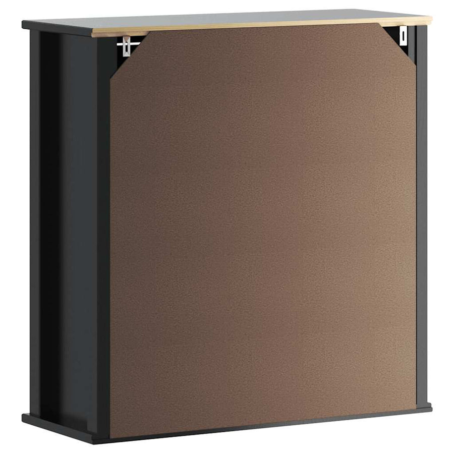Badkamerkast Berg 69,5X27X71,5 Cm Massief Grenenhout Zwart 69.5 x 27 x 71.5 cm