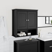 Badkamerkast massief grenenhout 69,5x27x71,5 cm zwart