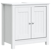 Wastafelkast Berg 60X34X59 Cm Massief Grenenhout Wit