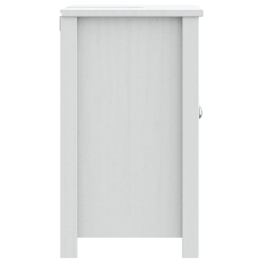 Wastafelkast Berg 60X34X59 Cm Massief Grenenhout Wit