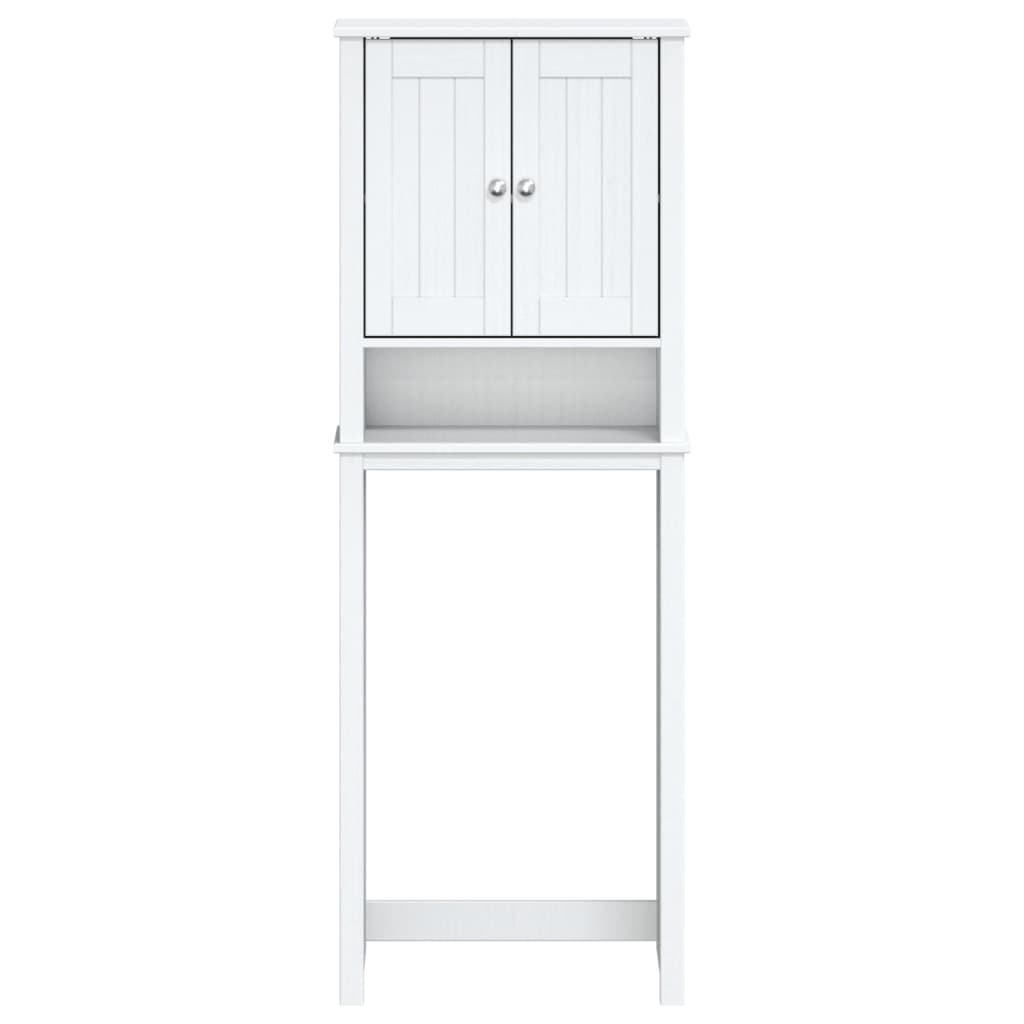 Toiletmeubel Berg 60X27X64,5 Cm Massief Hout 60 x 27 x 164.5 cm Wit