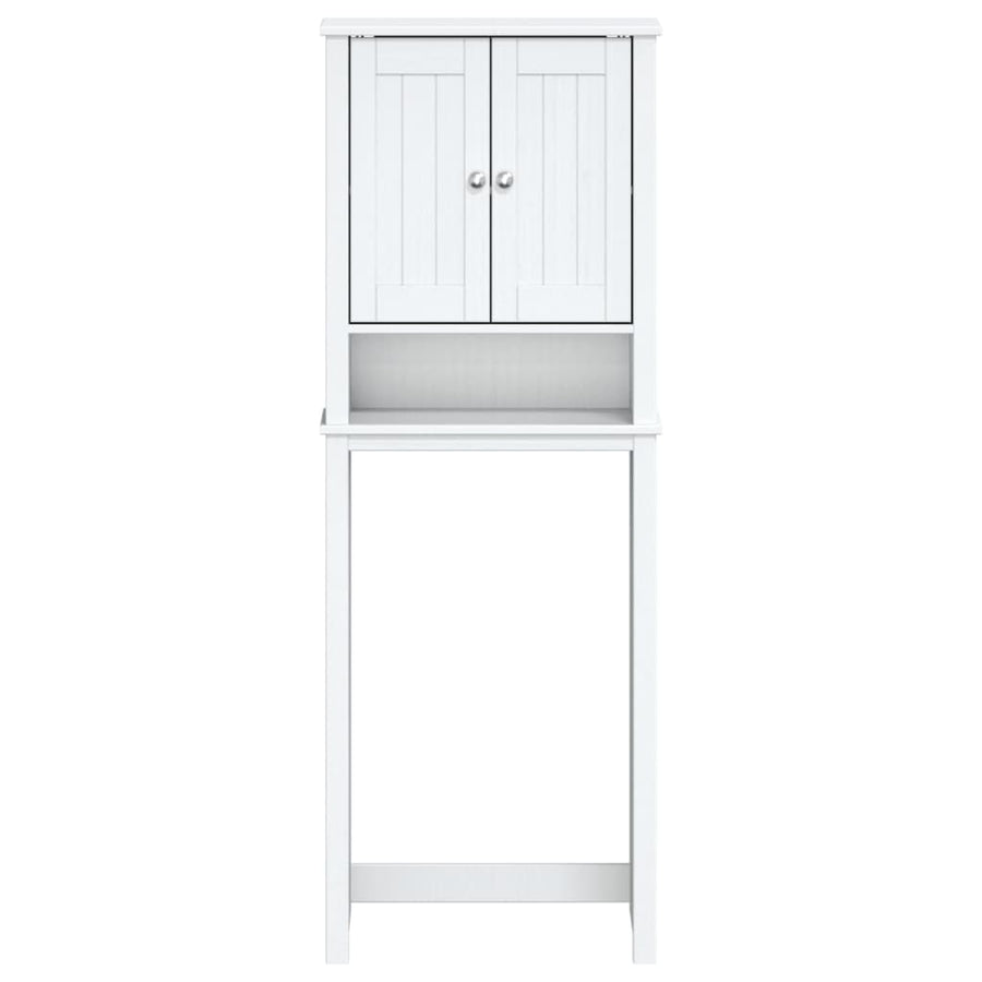 Toiletmeubel Berg 60X27X64,5 Cm Massief Hout 60 x 27 x 164.5 cm Wit