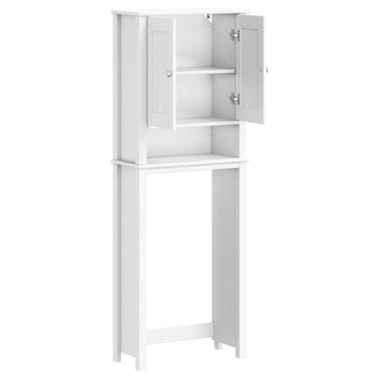 Toiletmeubel Berg 60X27X64,5 Cm Massief Hout 60 x 27 x 164.5 cm Wit