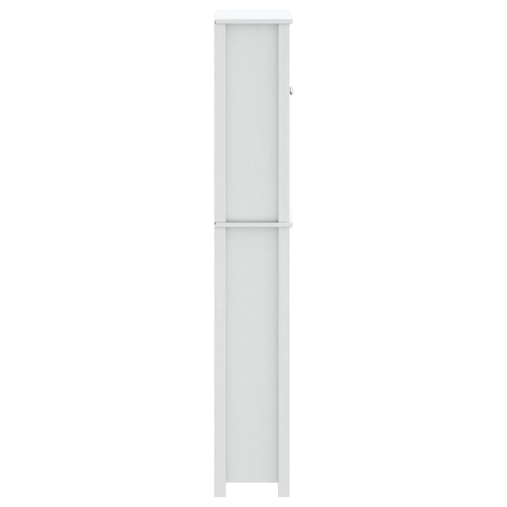 Toiletmeubel Berg 60X27X64,5 Cm Massief Hout 60 x 27 x 164.5 cm Wit