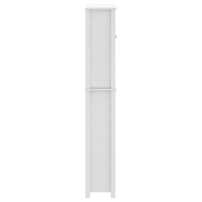 Toiletmeubel Berg 60X27X64,5 Cm Massief Hout 60 x 27 x 164.5 cm Wit
