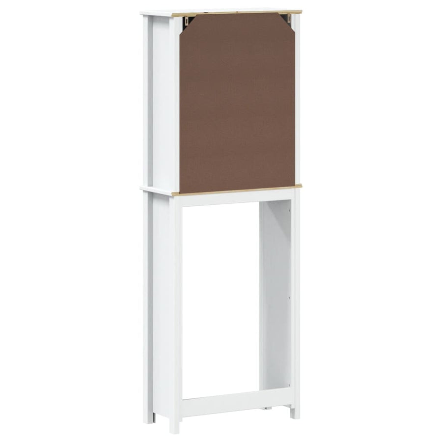 Toiletmeubel Berg 60X27X64,5 Cm Massief Hout 60 x 27 x 164.5 cm Wit
