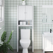Toiletmeubel Berg 60X27X64,5 Cm Massief Hout 60 x 27 x 164.5 cm Wit