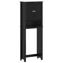 Toiletmeubel Berg 60X27X64,5 Cm Massief Hout 60 x 27 x 164.5 cm Zwart