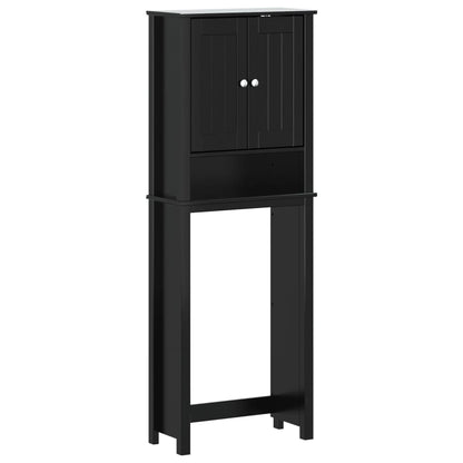 Toiletmeubel Berg 60X27X64,5 Cm Massief Hout 60 x 27 x 164.5 cm Zwart