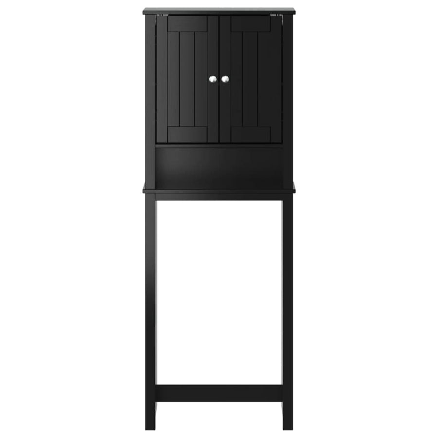 Toiletmeubel Berg 60X27X64,5 Cm Massief Hout 60 x 27 x 164.5 cm Zwart