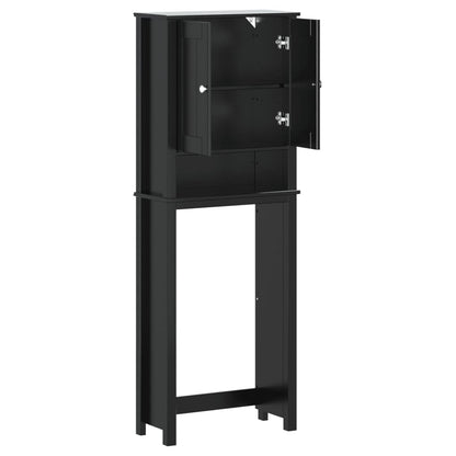 Toiletmeubel Berg 60X27X64,5 Cm Massief Hout 60 x 27 x 164.5 cm Zwart