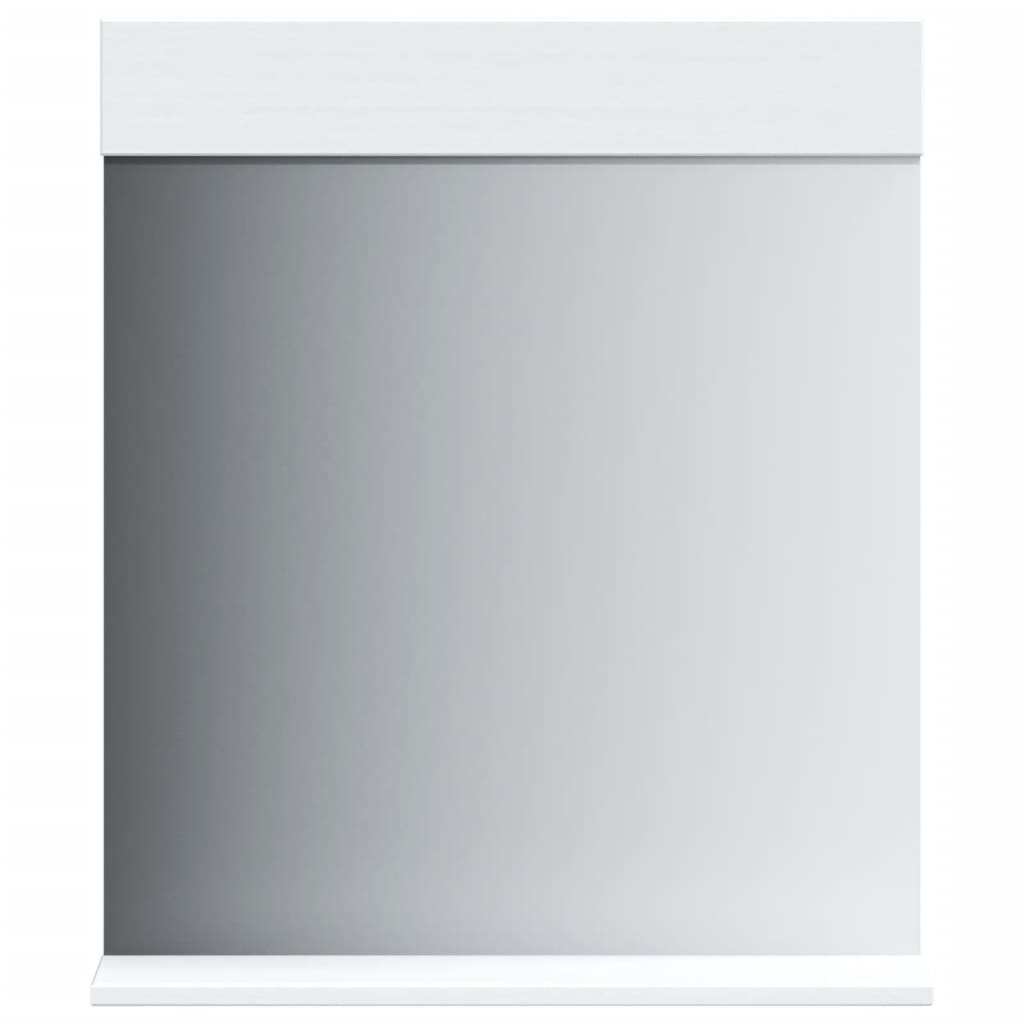 Badkamerspiegel Met Schap Berg 60X12X70 Cm Massief Hout Wit