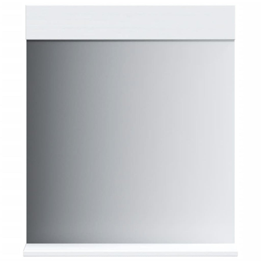 Badkamerspiegel Met Schap Berg 60X12X70 Cm Massief Hout Wit