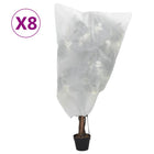 Plant covers with drawstring 8 pcs 70 g/m² 0.8x0.8 m
