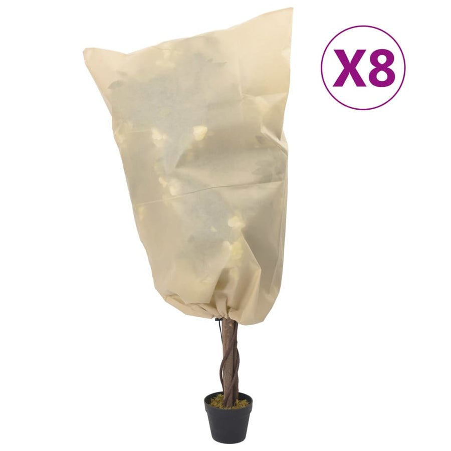 Plantenhoezen Met Trekkoord 8 St 70 G/M² 0,8X1 M