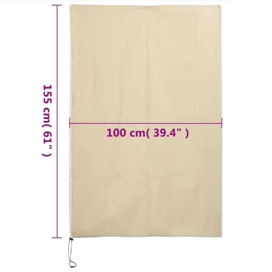 Plantenhoezen Met Ritssluiting 4 St 70 G/M² 1X1,55 M