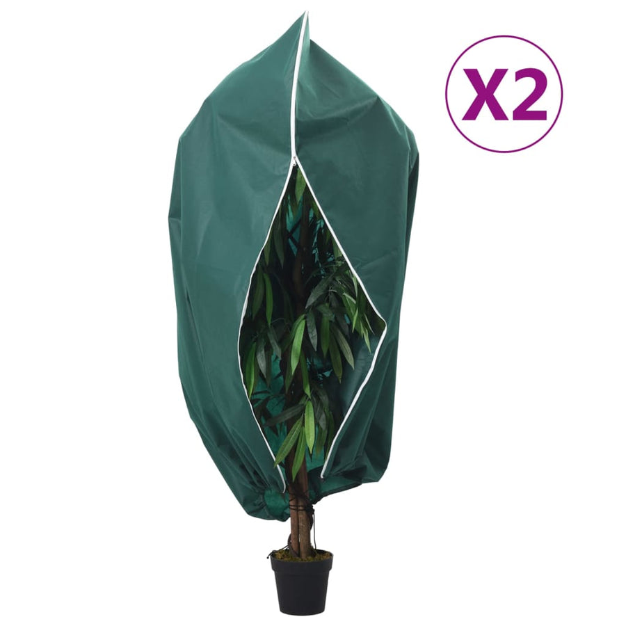 Plantenhoezen met ritssluiting 2 st 70 g/m² 2,36x2 m