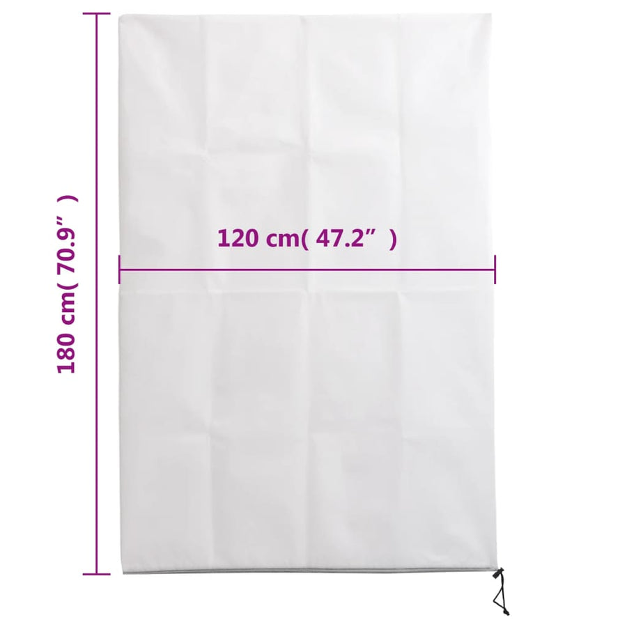 Plantenhoezen met ritssluiting 10 st 70 g/m² 1,2x1,8 m