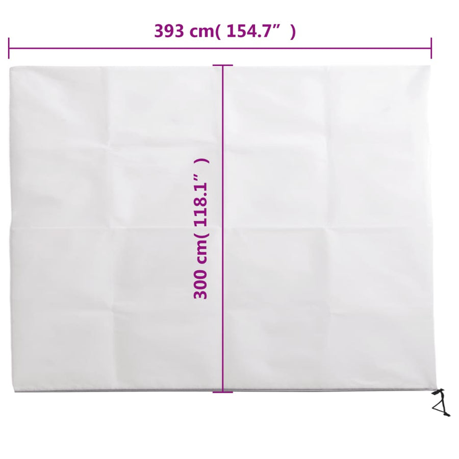 Plantenhoezen met ritssluiting 4 st 70 g/m² 3,93x3 m