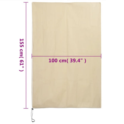 Plantenhoezen Met Ritssluiting 70 G/M² 1X1,55 M 10 1 x 1.55 m Beige