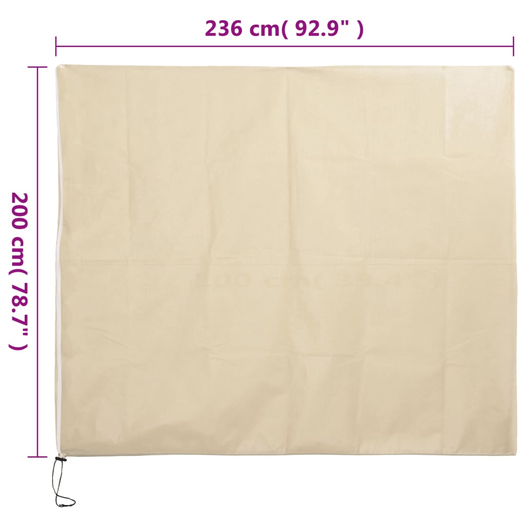 Plantenhoezen Met Ritssluiting 4 St 70 G/M² 2,36X2 M
