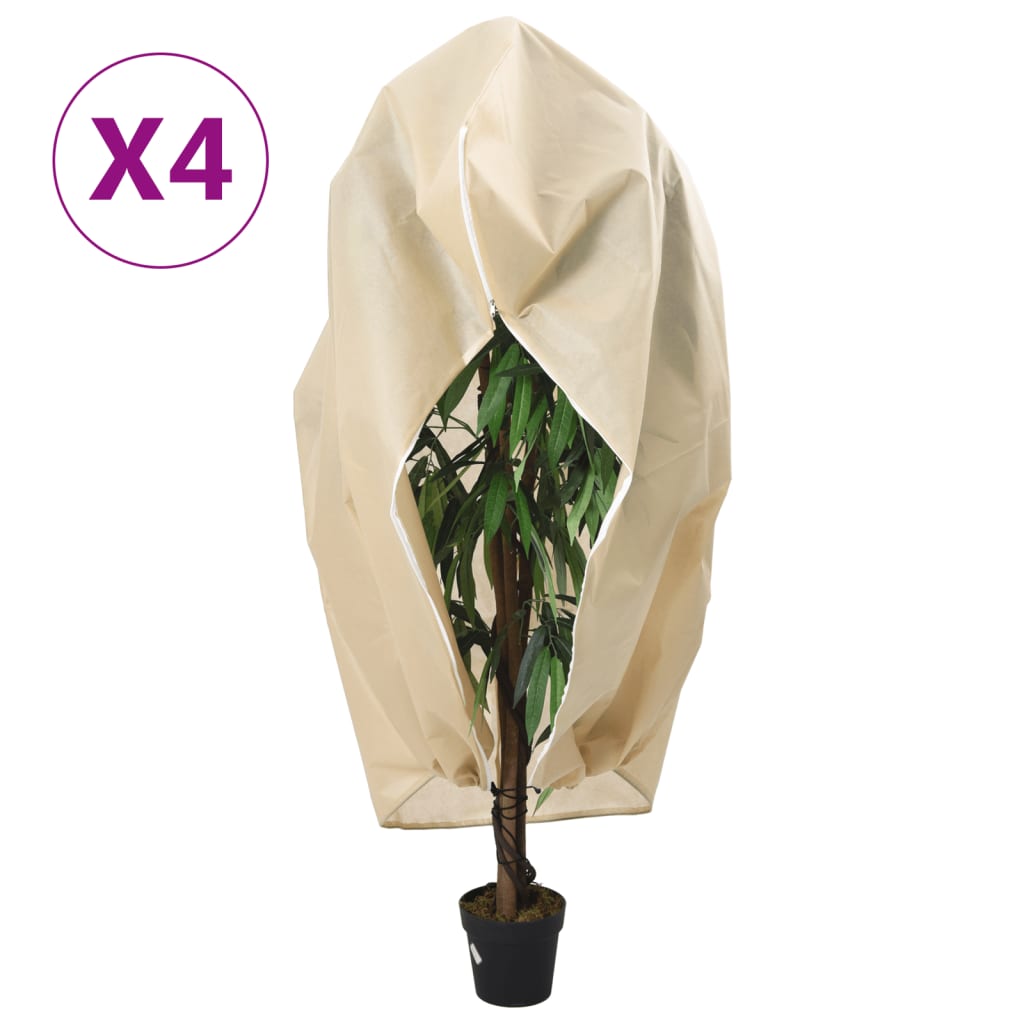 Plantenhoezen Met Ritssluiting 4 St 70 G/M² 3,14X2,5 M