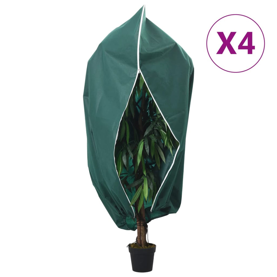 Planthoezen met ritssluiting 4 st 70 g/m² 2,36x2 m