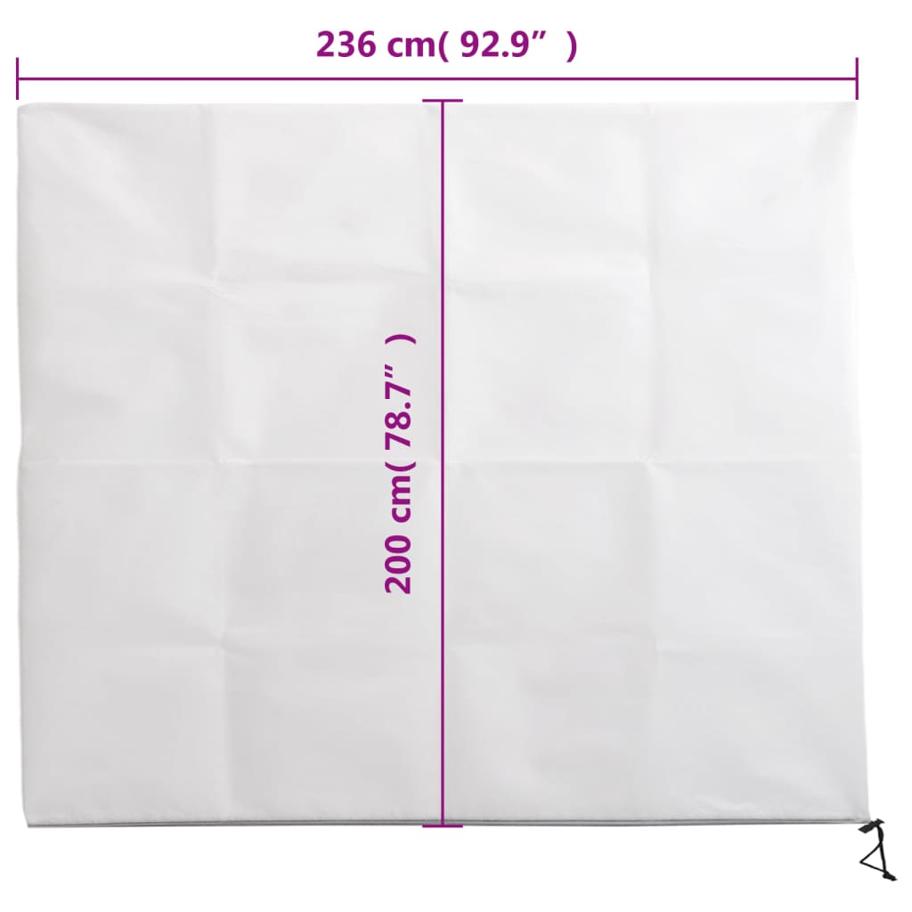 Plantenhoezen Met Ritssluiting 70 G/M² 2,36X2 M 10 2.36 x 2 m Wit