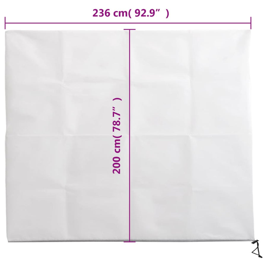 Plantenhoezen Met Ritssluiting 70 G/M² 2,36X2 M 10 2.36 x 2 m Wit