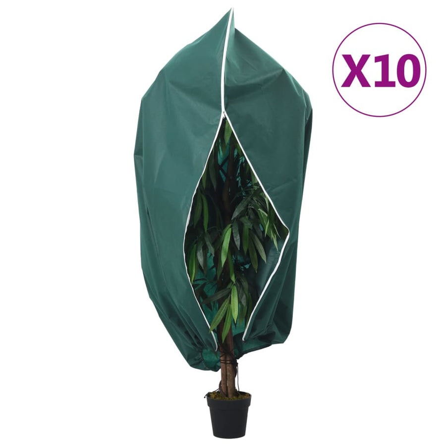 Plantenhoezen met ritssluiting 10 st 70 g/m² 3,14x2,5 m