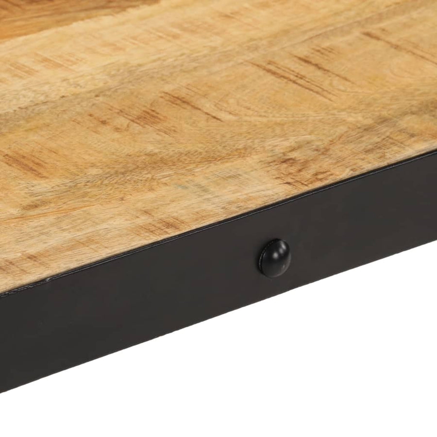 Salontafel met wieltjes 100x55x26 cm massief mangohout