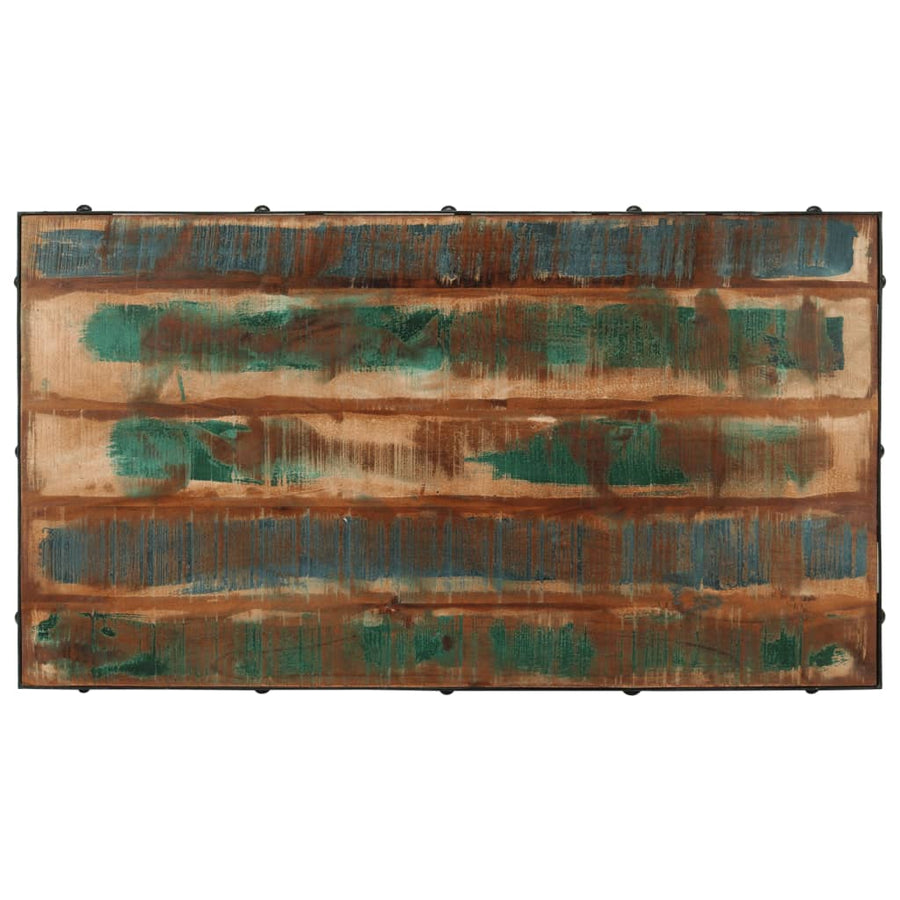 Salontafel met wieltjes 100x55x26 cm massief gerecycled hout